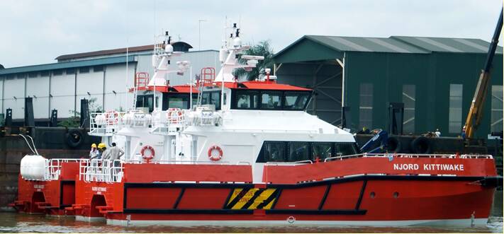 Equipements Défenses de Vedettes Ocean 3 - Wind Farm Support Vessel Njord Kittiwake 